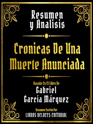 cover image of Resumen Y Analisis--Cronicas De Una Muerte Anunciada